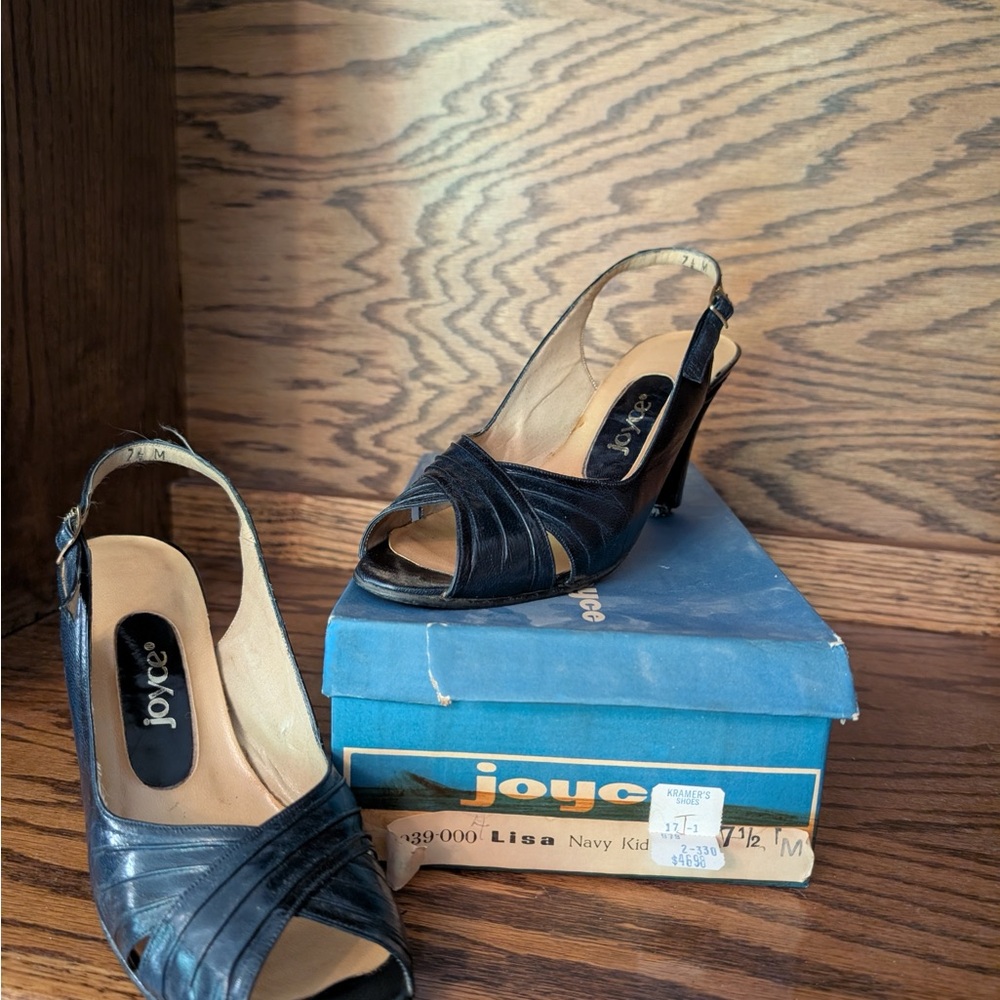 Vintage Navy Blue Heels